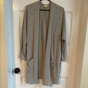 DONNI. Gray Open Front Cardigan